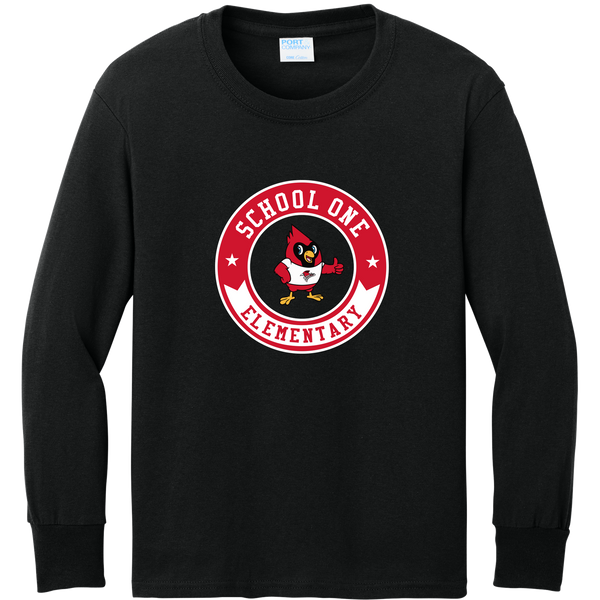 School One Elementary Youth 'Circle' Long Sleeve Core Cotton Tee